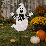 Halloween Pre-Lit BOO Ghost Lawn Decoration with LED Lights