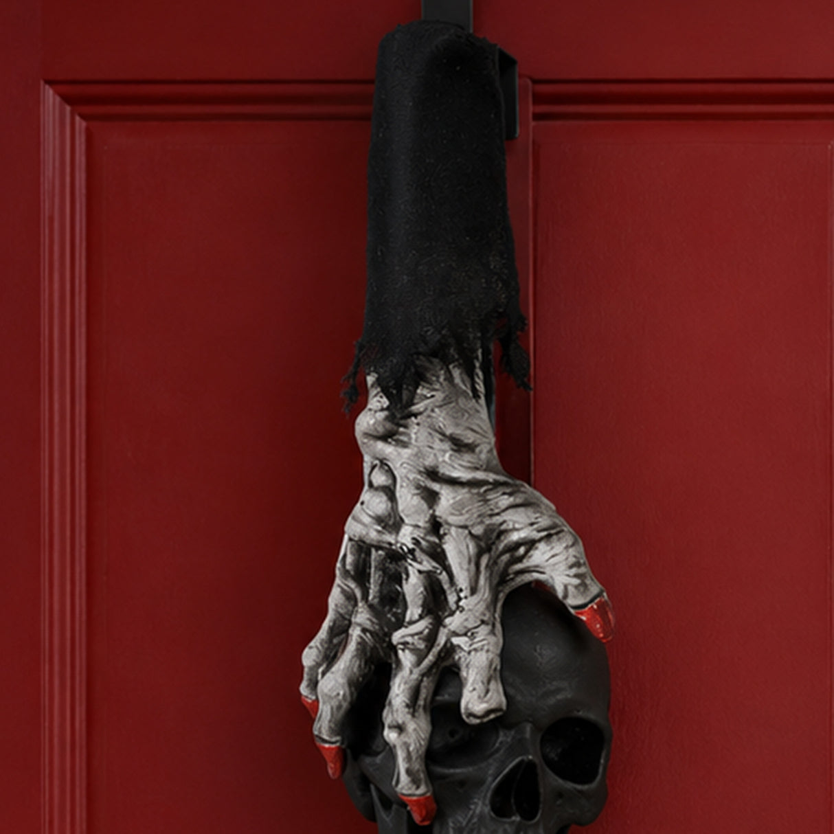 18 in. Halloween White Zombie Arm and Hand Wreath Hanger