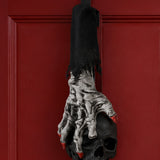 18 in. Halloween White Zombie Arm and Hand Wreath Hanger