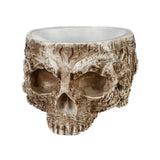 6IN Halloween Handcrafted Half Skull Flower Pot Decor