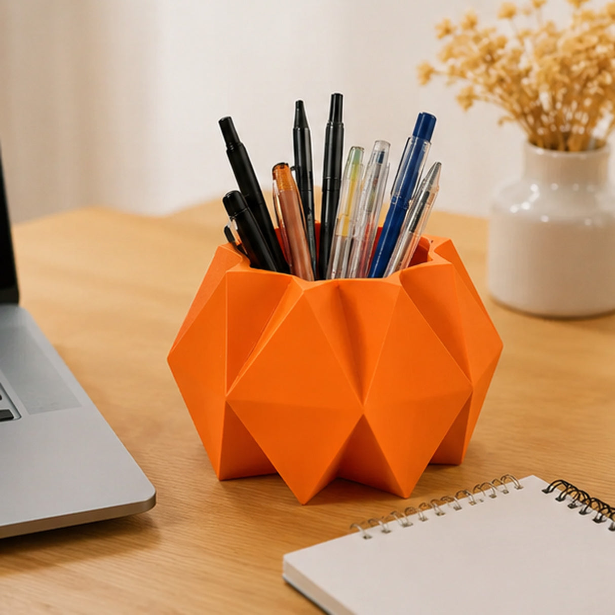 6IN Halloween Origami Pumpkin Tabletop Decoration