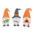 30IN Pre-Lit Halloween Gnome Trio Outdoor LED Lawn Decoration