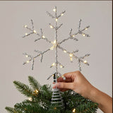 14.5 in. Snowflake Tree Top for Artificial Trees with Dual Color Lights, Plug-In