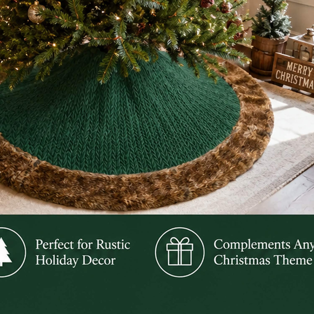 48 in. Rural Homestead Collection Quilted Tree Skirt
