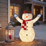 72 in. Snowman Decoration with White LED Lights
