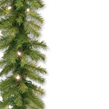 9FT Pre-Lit Norwood Fir Garland with Warm White LED Lights