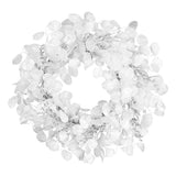 Winter Frost White Wreath with Gem Accents, 24 Inch Holiday Decor