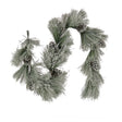 7ft Snowy Long Needle Christmas Garland with Pinecones
