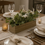 22in Christmas Greenery Planter Box with White Berry Centerpiece