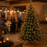 9ft Pre-Lit North Valley Spruce Christmas Tree with Dual Color LED Lights