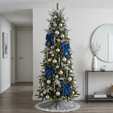 9ft Pre-Lit North Valley Spruce Pencil Slim Christmas Tree with Clear Lights
