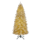 10ft Pre-Lit Platinum Metallic Artificial Christmas Tree with Warm White LED Infinity Lights