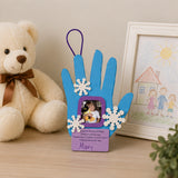 Handprint Snowflake Picture Frame Ornament Craft Kit 12 Pack