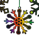Magic Color Scratch Snowflake Cardstock Christmas Ornaments 24 Pack Craft Kit