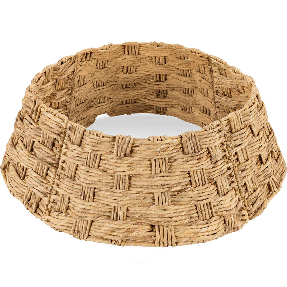 36in Woven Hyacinth Christmas Tree Collar Basket Base Cover