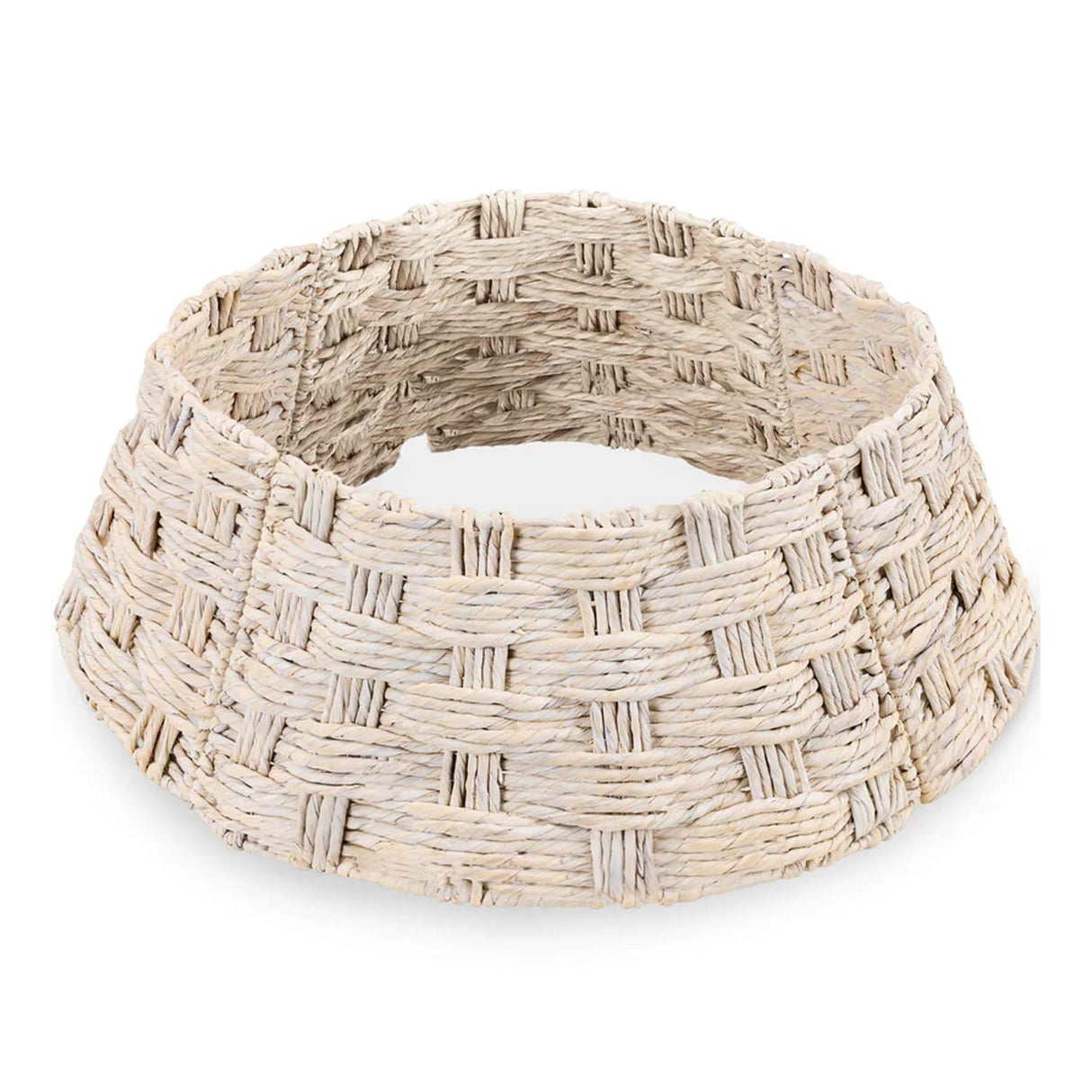 36in Woven Hyacinth Christmas Tree Collar Basket Base Cover