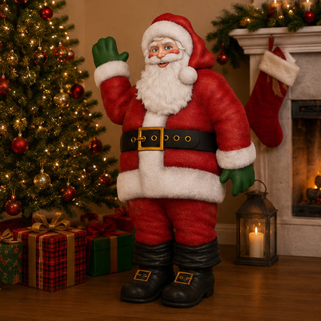 66 Inch Jointed Santa Christmas Cardstock Door Decoration