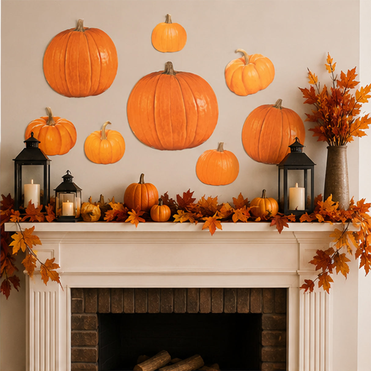 Bulk 50 Pc. Jumbo Orange Pumpkin Classroom Wall Cutouts (7 3/4" – 17 1/4")