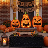 26 in. Halloween Pre-Lit Jack-O-Lantern Garden Stakes with LED Lights