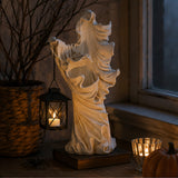 14 in. Halloween Ghost with Lantern Holds One Candle Tabletop Decoration