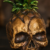 14 in. Halloween Pineapple Skull Tabletop Decoration