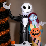 6 ft. Halloween Jack Skellington and Friends Inflatable Decoration with LED Lights