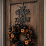 19 in. Halloween “Trick or Treat” Metal Wreath Hanger