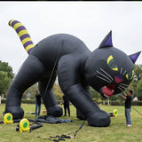 20 ft. Halloween Black Cat Inflatable Decoration with LED Lights, Plug-In