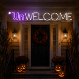 50 in 2D Neon UnWELCOME LED Halloween Sign Plug In