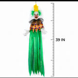 39 in Animated Hanging Scary Clown Halloween LED Decor