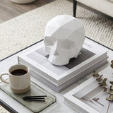 6IN White Origami Skull Halloween Tabletop Decor