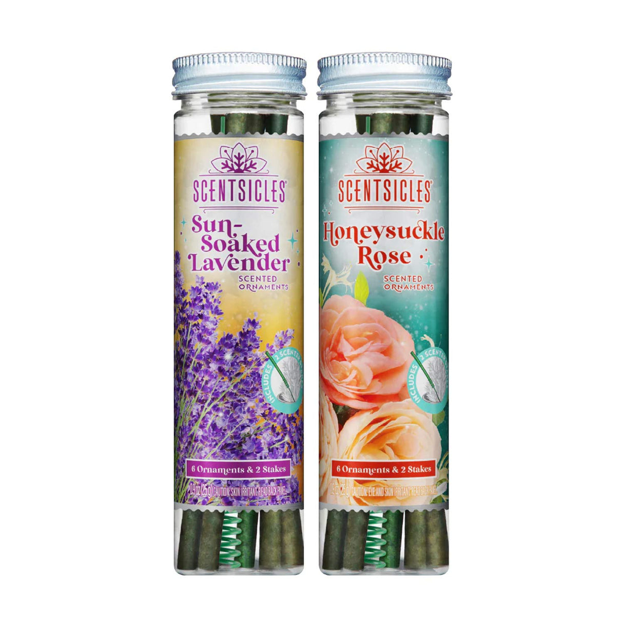Scentsicles, 1 Sun-Soaked Lavender & 1 Honeysuckle Rose Scented Sticks