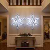 24 in. and 20 in. Ice Crystal Snowflakes with LED Lights