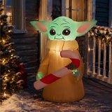 3.5 ft. Inflatable Grogu with LED Lights, Plug-In Star Wars Holiday Yard Decoration
