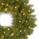 Pre-Lit 24 in. Norwood Fir Christmas Wreath with Twinkly Smart LED Lights