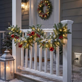6FT Pre-Lit Scotch Creek Fir Garland with Warm White LED Lights
