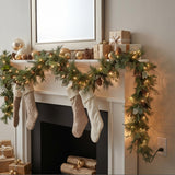9FT Pre-Lit North Conway Garland with Clear Lights