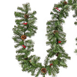 Evergreen and Cashmere Tips Christmas Garland, 9 Foot Holiday Decor
