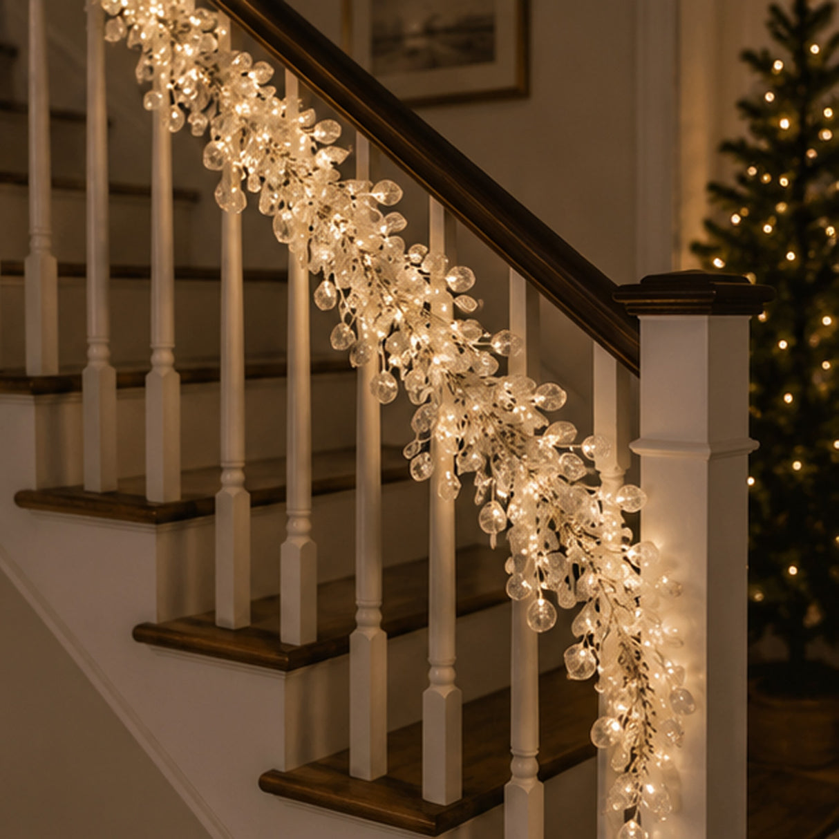 6ft Blueberry Fields Christmas Garland with Pinecones