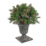Pre-Lit Crestwood Spruce Porch Bush with Smart Twinkly LED Lights, Plug-In