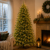 9ft Pre-Lit Princeton Fraser Fir Christmas Tree with Dual Color LED Lights & PowerConnect