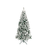 9ft Acacia Flocked Slim Christmas Tree (Unlit) with Snow-Covered Branches