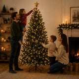 10ft Pre-Lit North Valley Spruce Artificial Christmas Tree with Clear Lights