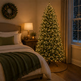 10ft Pre-Lit Jersey Fraser Fir Artificial Christmas Tree with Dual Color LED Lights