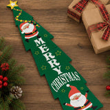 Christmas Tree Porch Sign – 44" Wooden “Merry Christmas” Wall & Door Decor