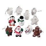 DIY Ceramic Holiday Character Christmas Ornaments 12 Pack Craft Kit
