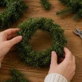 Mini Pine Artificial Christmas Wreath 10 Inch Set of 6 Unlit