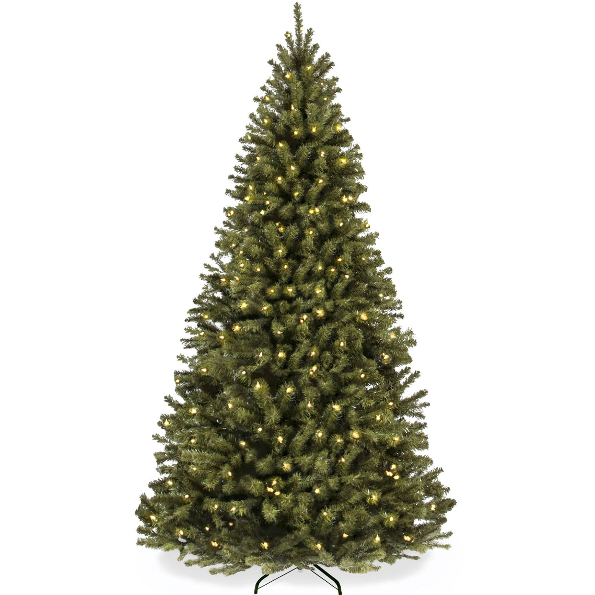 Pre Lit Artificial Green Spruce Christmas Tree with Twinkling Lights