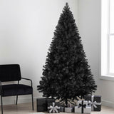 Artificial Black Christmas Tree Unlit Pine Design Easy Assembly
