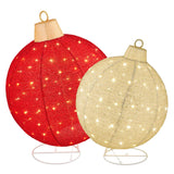 Lighted Pop-Up Christmas Ornaments Outdoor Decoration Set 2 Pc LED